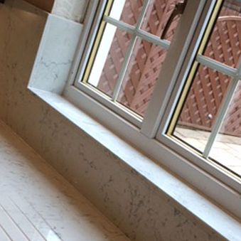 kitchen worktop and window