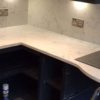 kitchen worktop and hob